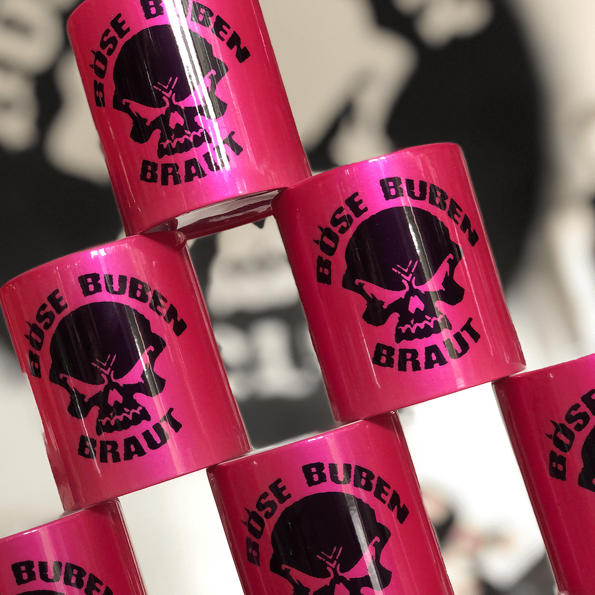 Kaffee Tasse Pink glänzend