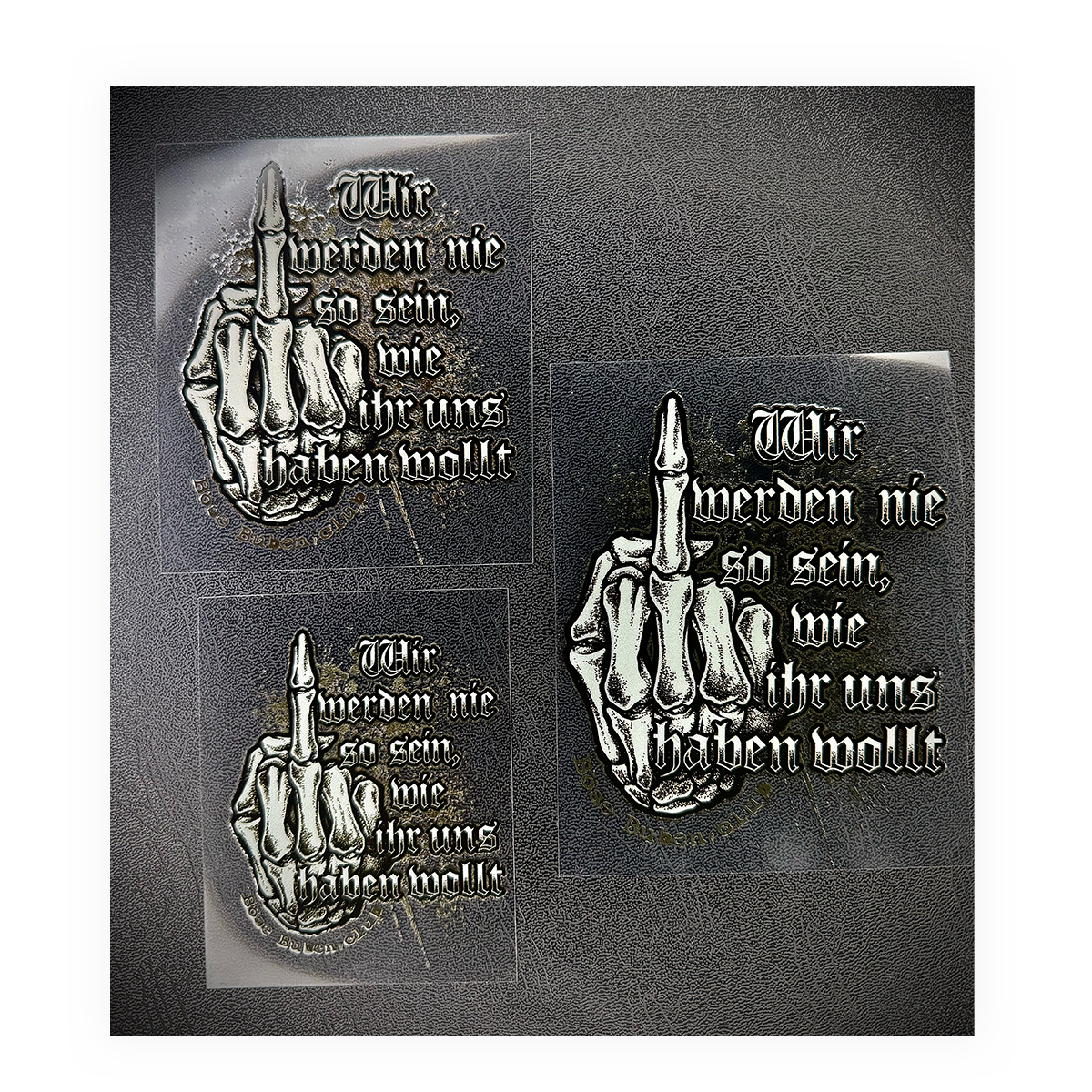 Aufkleber - Wir werden nie...