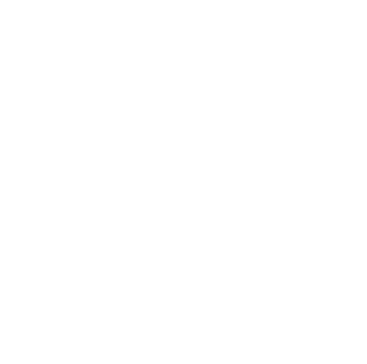 Heckscheibenaufkleber - Böse Buben Club Logo - weiß