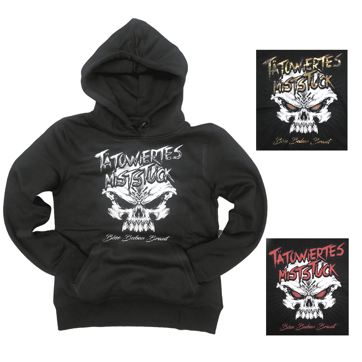 Braut Hoodie mit Kapuze - Tätowiertes Miststück