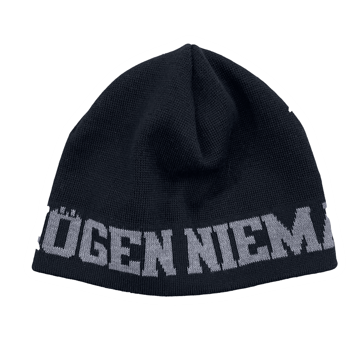 Beanie - Wir mögen niemanden / Grau und Oliv