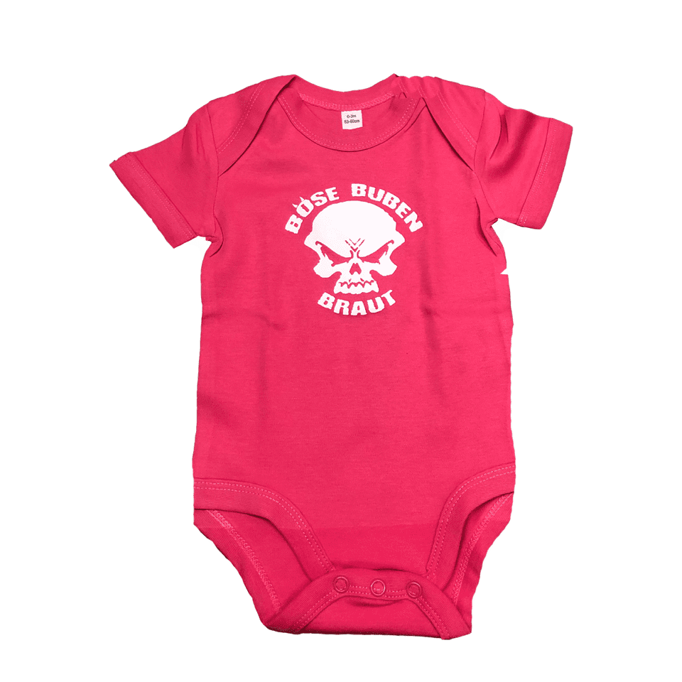 Böse Buben Club Baby Body - Braut Logo - pink