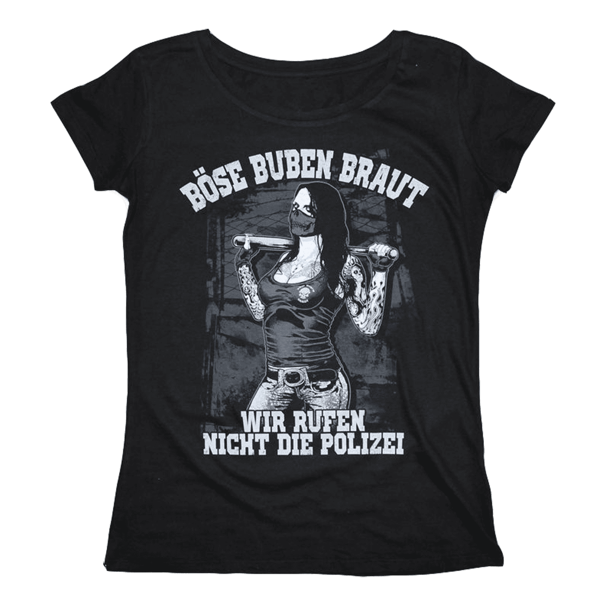 Braut Girlie Shirt - Wir rufen nicht die Polizei