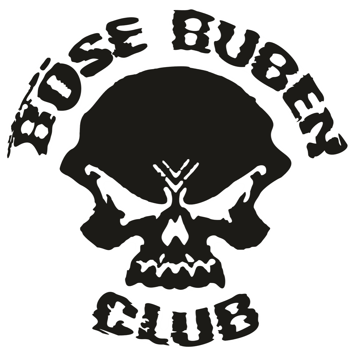 Heckscheibenaufkleber - Böse Buben Club Logo - schwarz