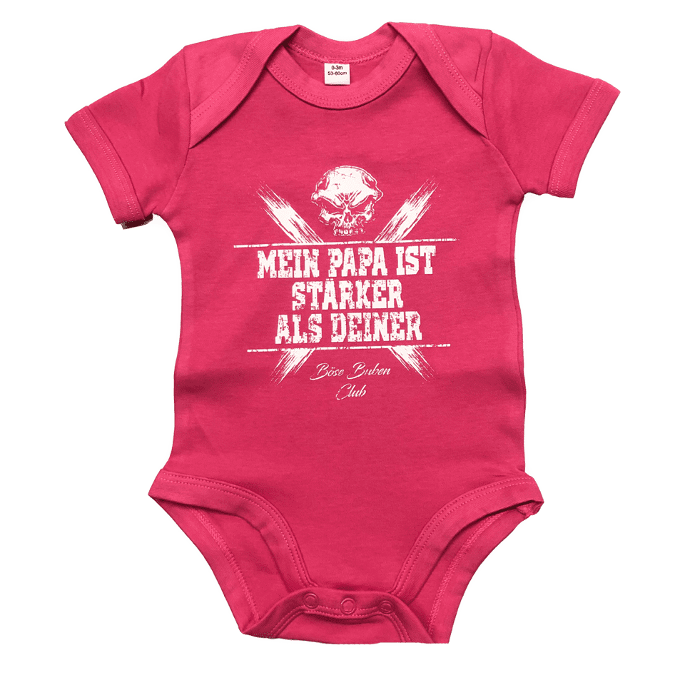 Böse Buben Club Baby Body - Papa - pink